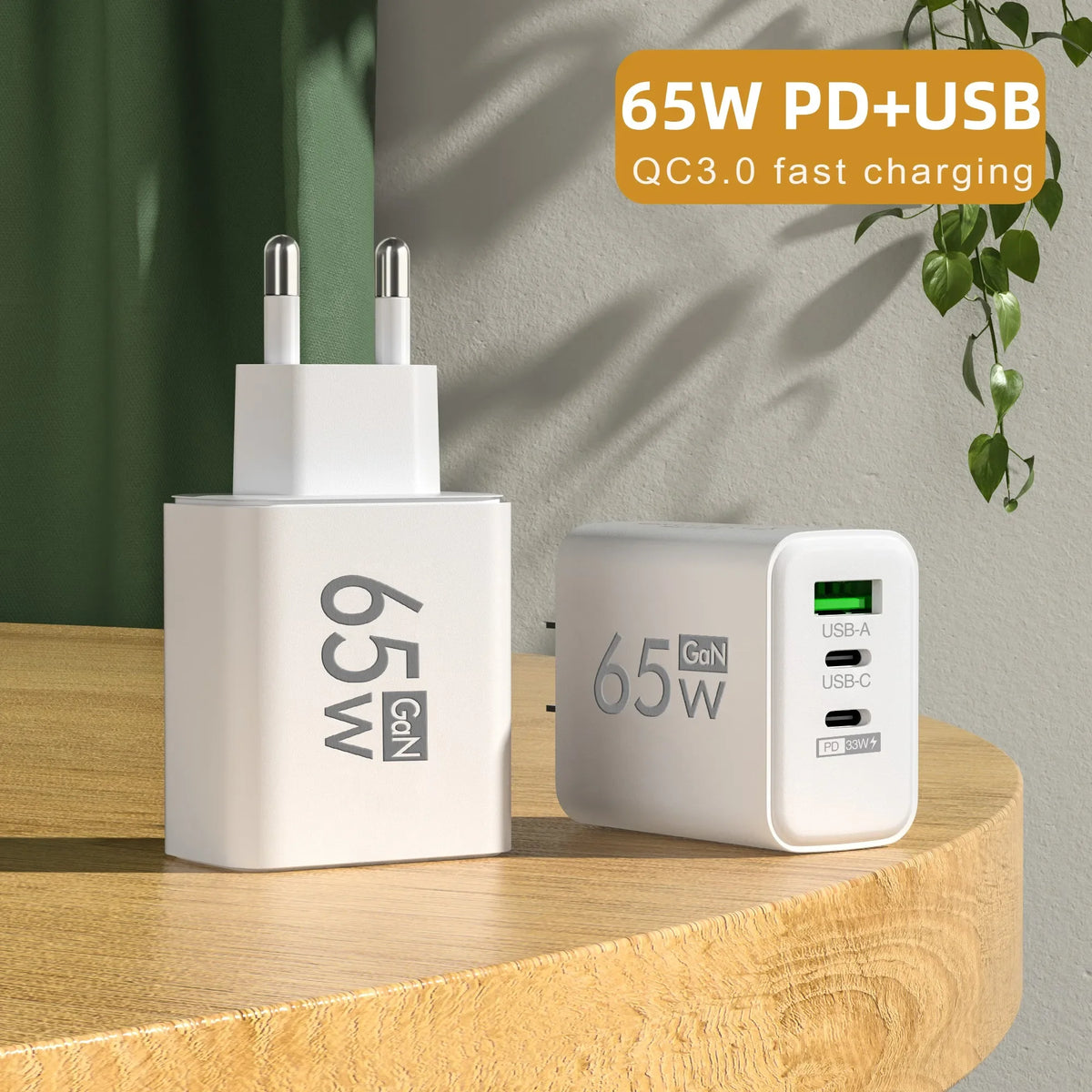 65W GaN USB-C Fast Charger