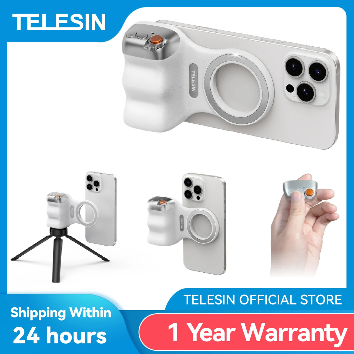 TELESIN Magnetic Phone Camera Grip