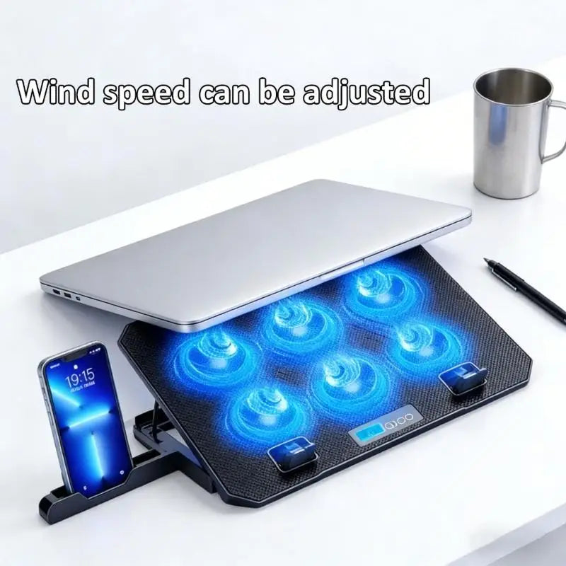 652F Six-Fan Laptop Cooling Pad