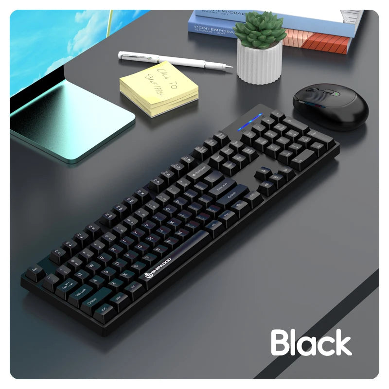 Shipadoo Gaming Wireless Keyboard and Mouse Combo Set,Computer Wireless Laptop Desktop Office PC Accessories Free Wireless Mouse