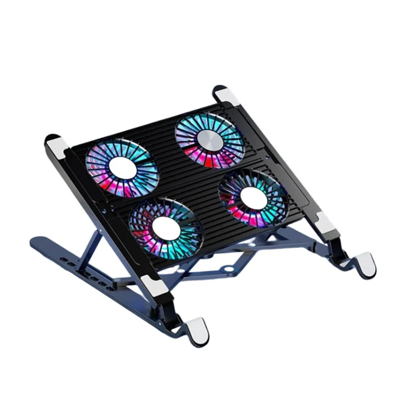 Adjustable Four-Fan Laptop Cooling Stand