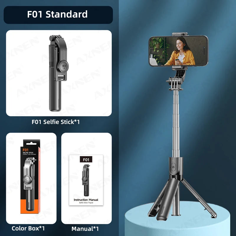 Bluetooth Selfie Stick Tripod With Light