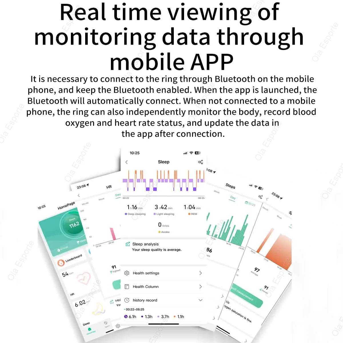 IP68 Smart Ring Health Tracker