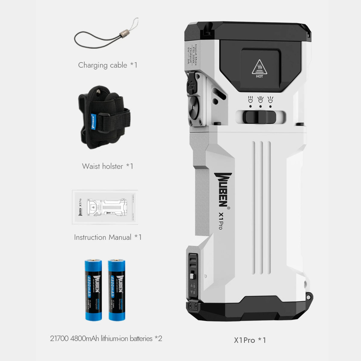 WUBEN X1 Pro 12300LM Flashlight