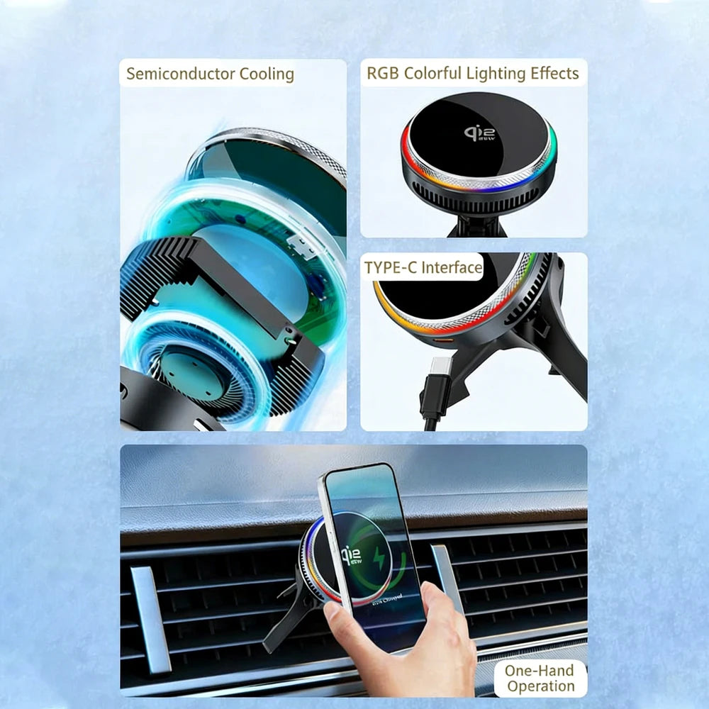 ACEFAST Qi2 25W Magnetic Car Charger