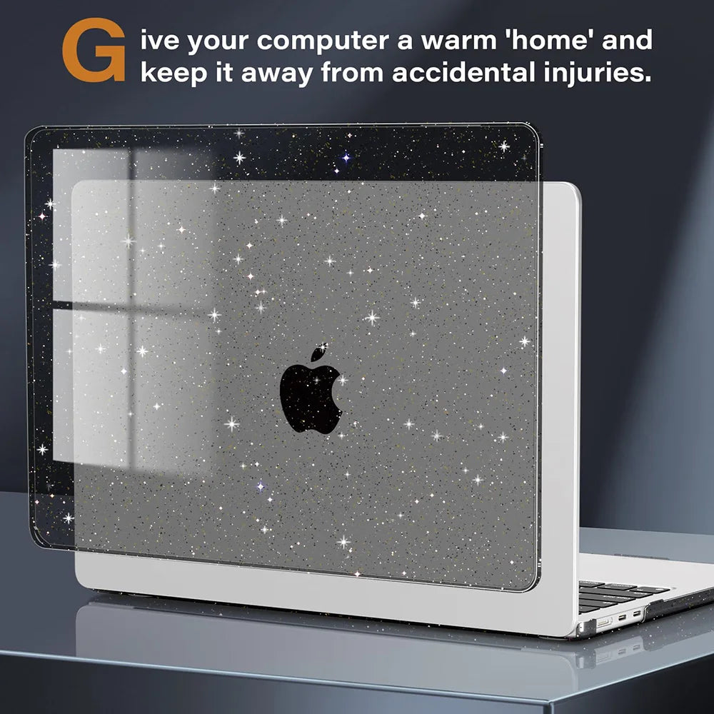 Glitter Clear MacBook Protective Case