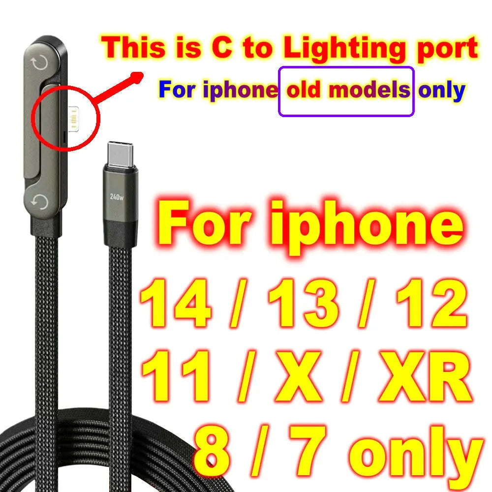 240W USB-C Foldable Phone Charger