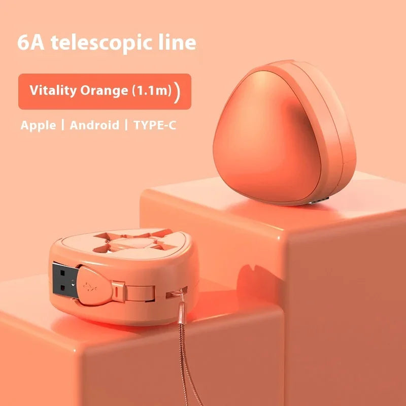 120W 3-in-1 Retractable Charging Cable