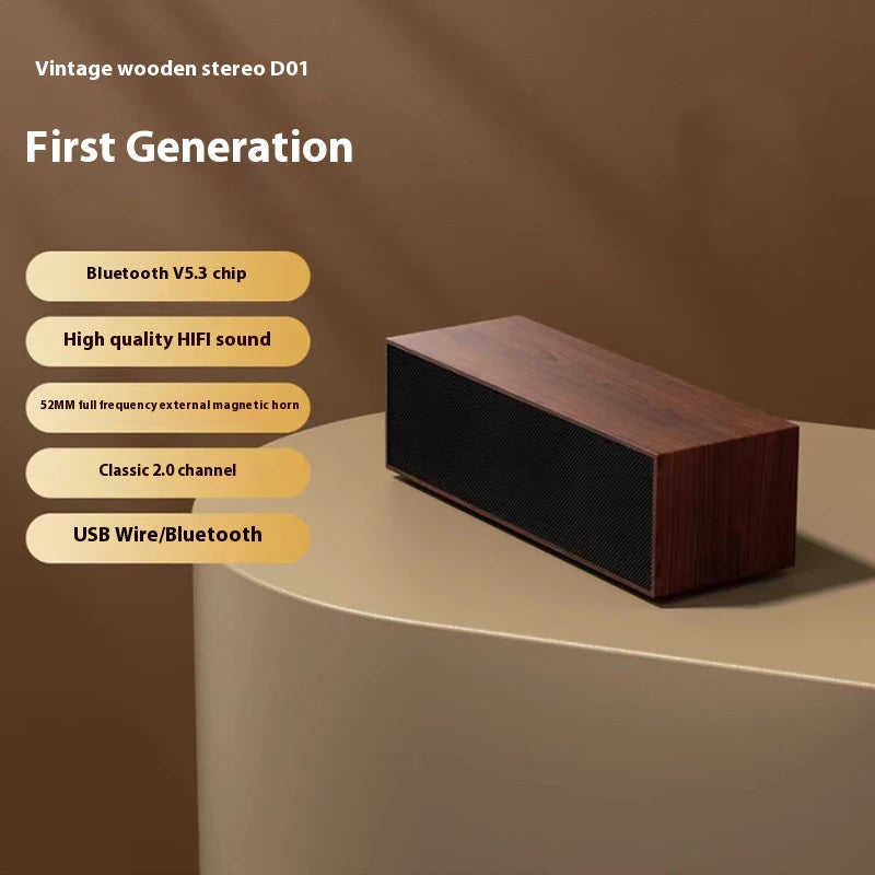Wooden Mini Bluetooth Desktop Soundbar