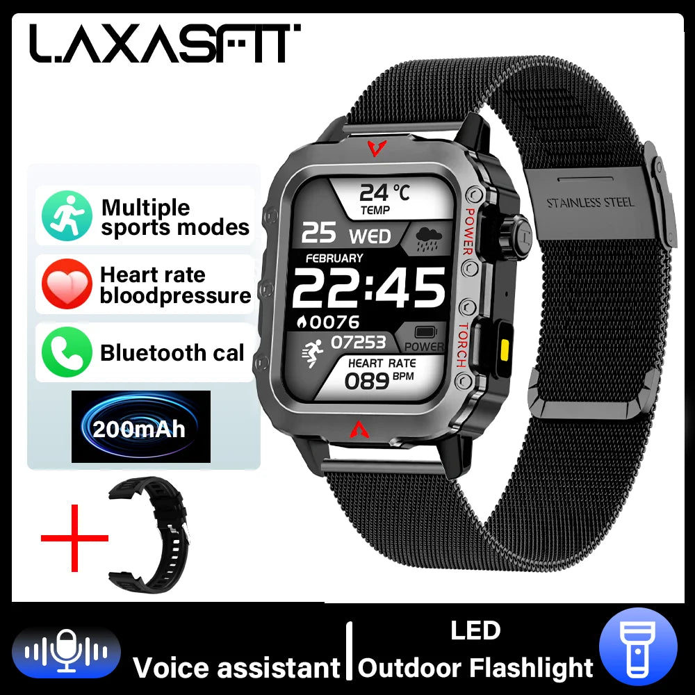 LAXASFIT Outdoor Bluetooth Call Smartwatch