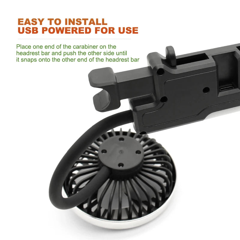 Dual Head Car USB Cooling Fan