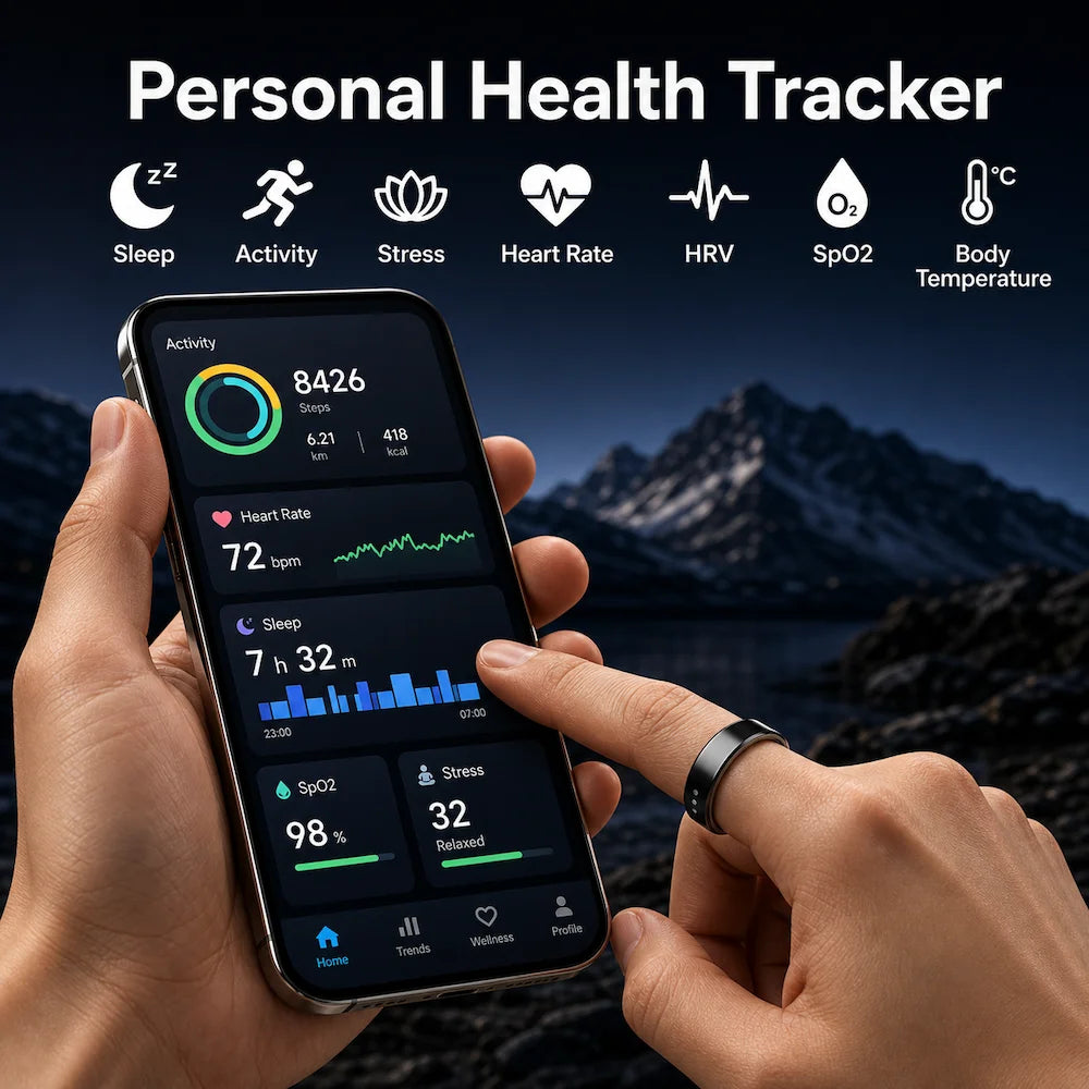 Ceramic Smart Ring Call Vibration Alerts