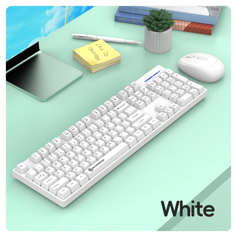Shipadoo Gaming Wireless Keyboard and Mouse Combo Set,Computer Wireless Laptop Desktop Office PC Accessories Free Wireless Mouse