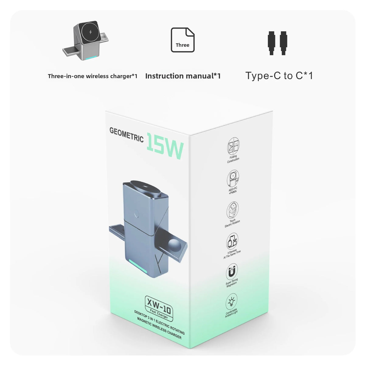 Magic Cube 15W 3-in-1 Wireless Charger
