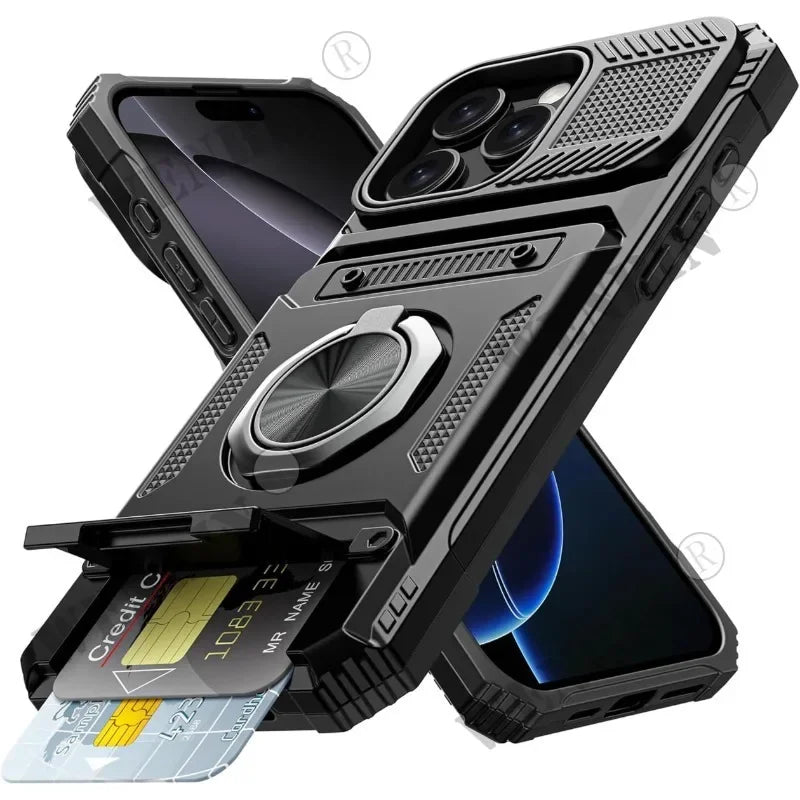Magnetic iPhone Kickstand Wallet Case