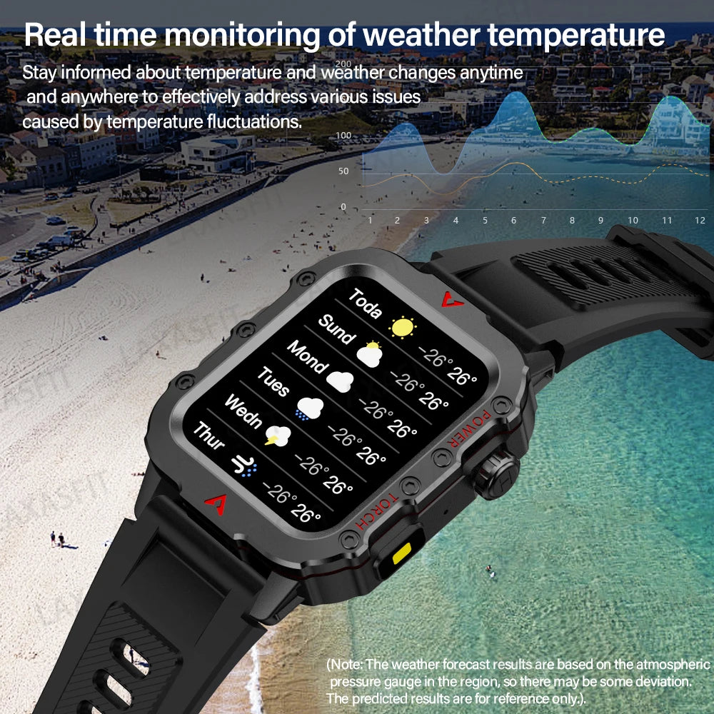 LAXASFIT Outdoor Bluetooth Call Smartwatch