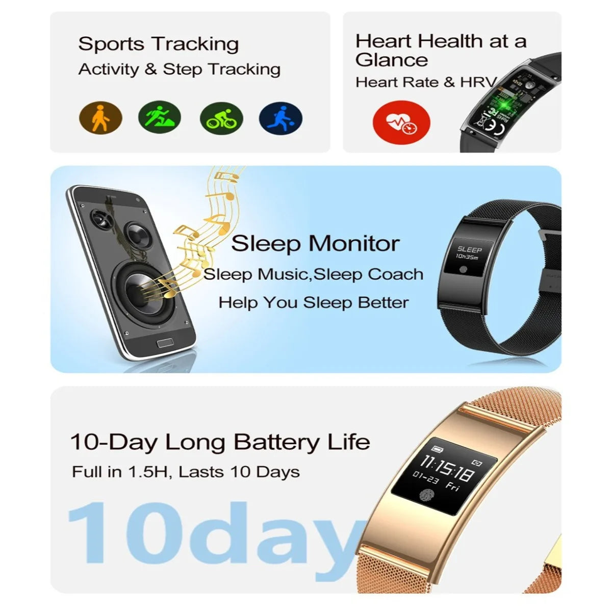 Ultra Slim Health Monitoring Smartwatch