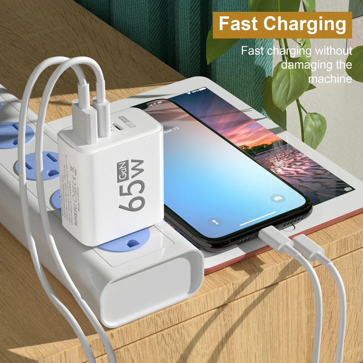 65W GaN USB-C Fast Charger
