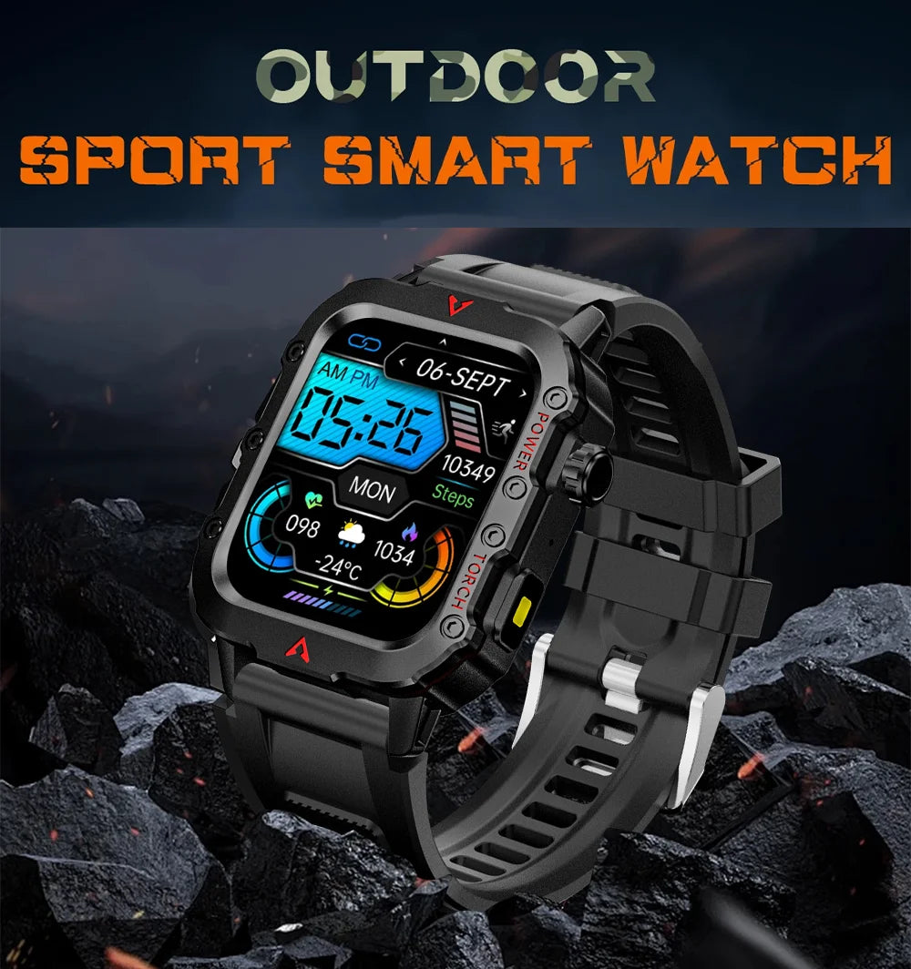 LAXASFIT Outdoor Bluetooth Call Smartwatch