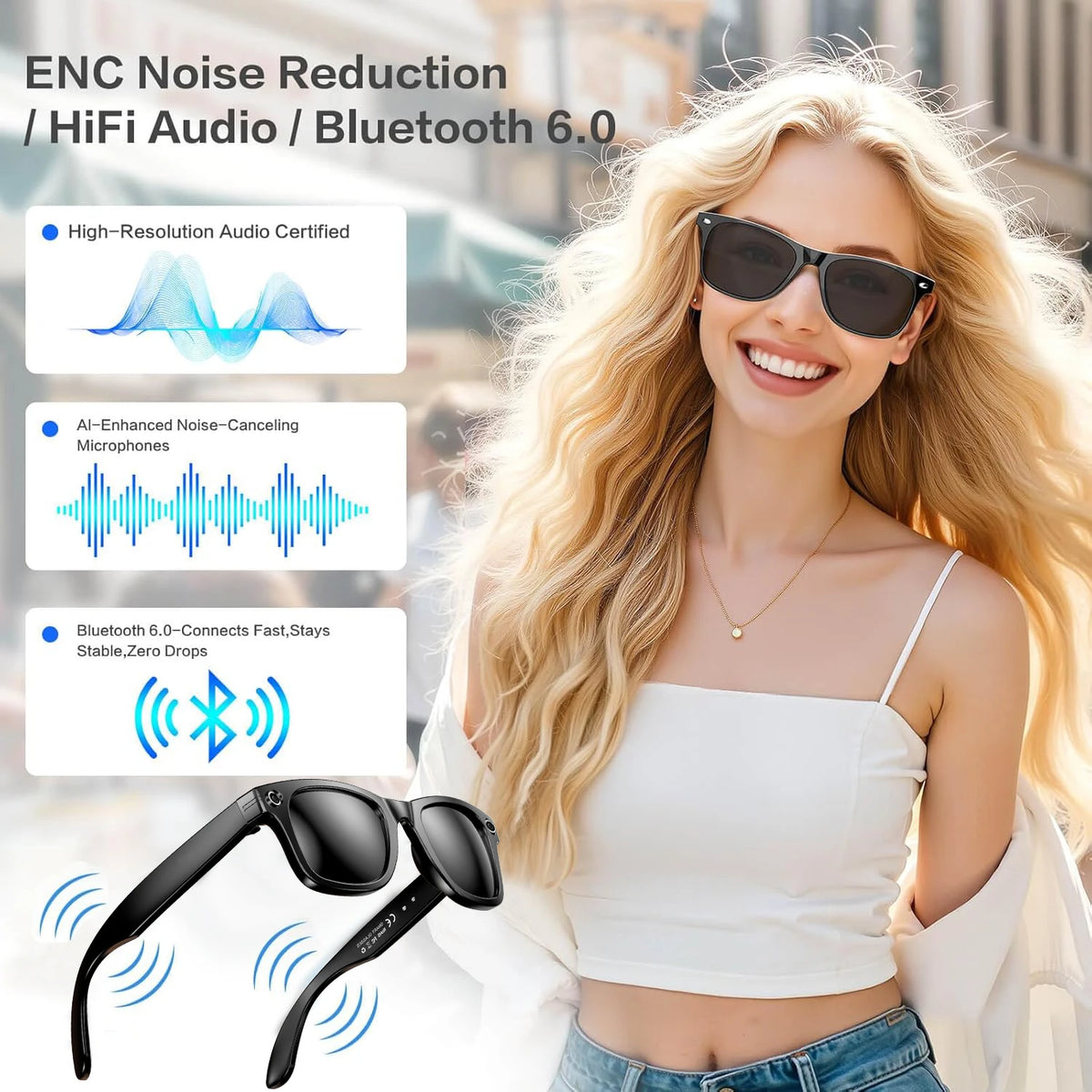 800W AI Smart Translation Glasses