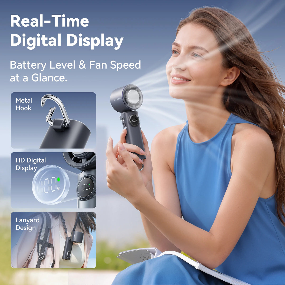 MUXNW 11000RPM Portable Handheld Fan