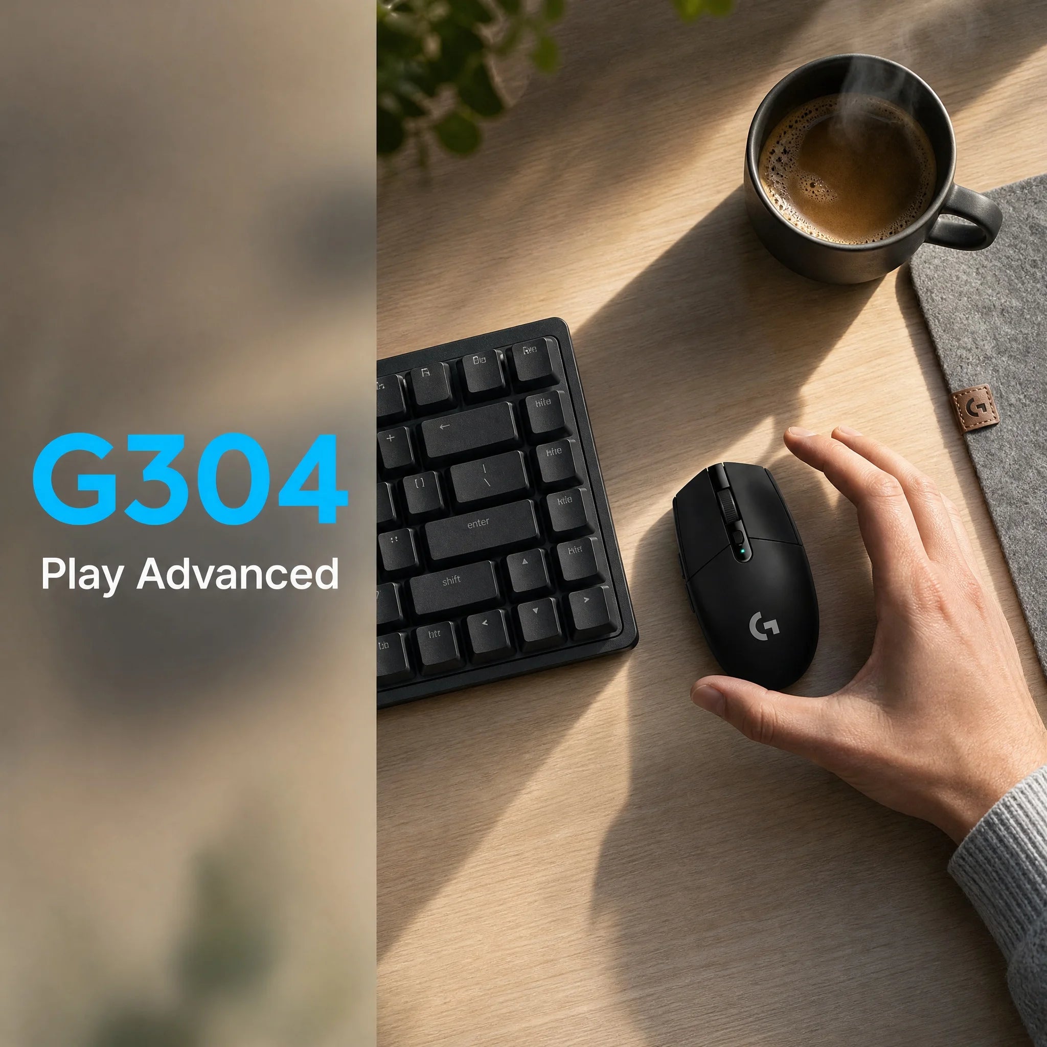 Logitech G304 Ligthspeed Wireless Gaming Mouse, Hero 12K Sensor, 12000DPI, Compatible PC MacO
