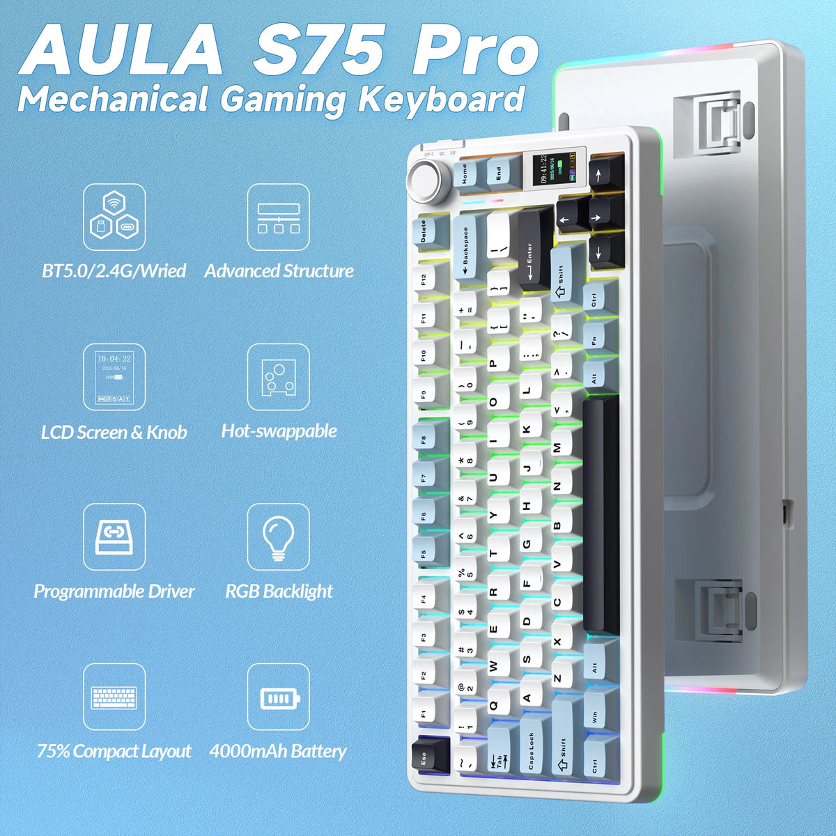 AULA S75 Pro Wireless Mechanical Keyboard