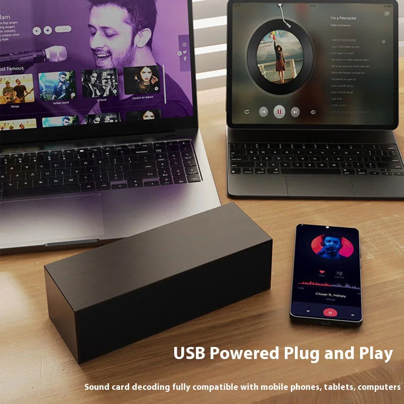 Wooden Mini Bluetooth Desktop Soundbar