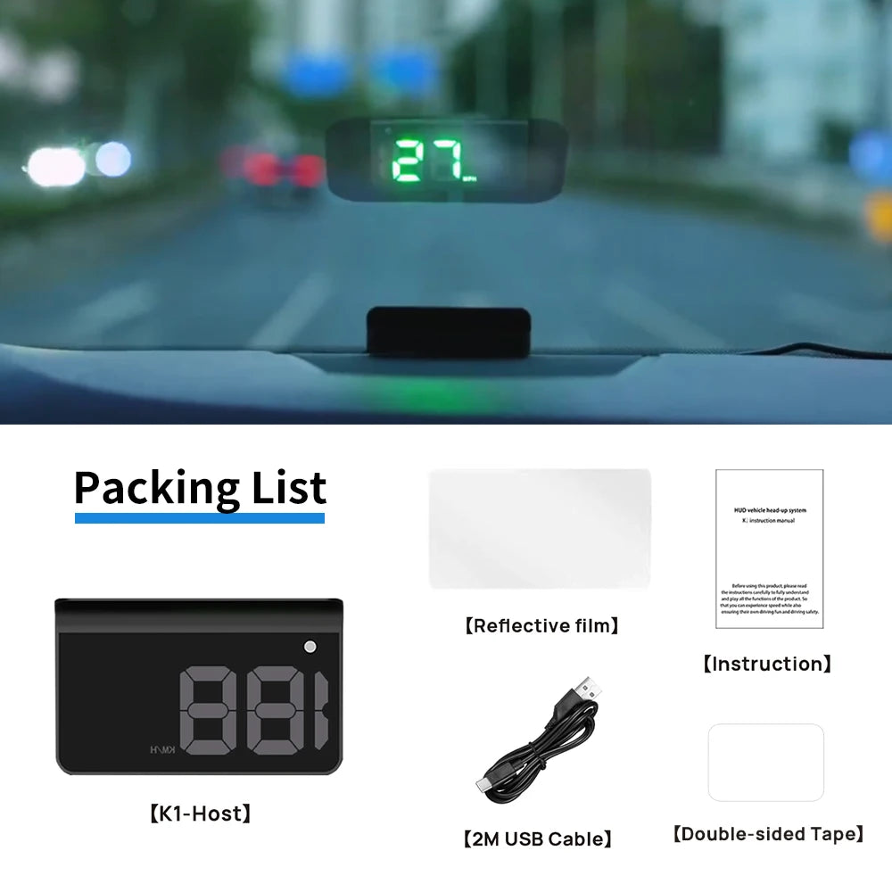 Universal Car HUD Digital Speedometer