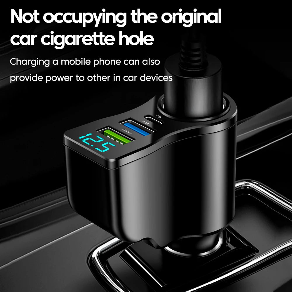66W 4-in-1 Fast Car Charger