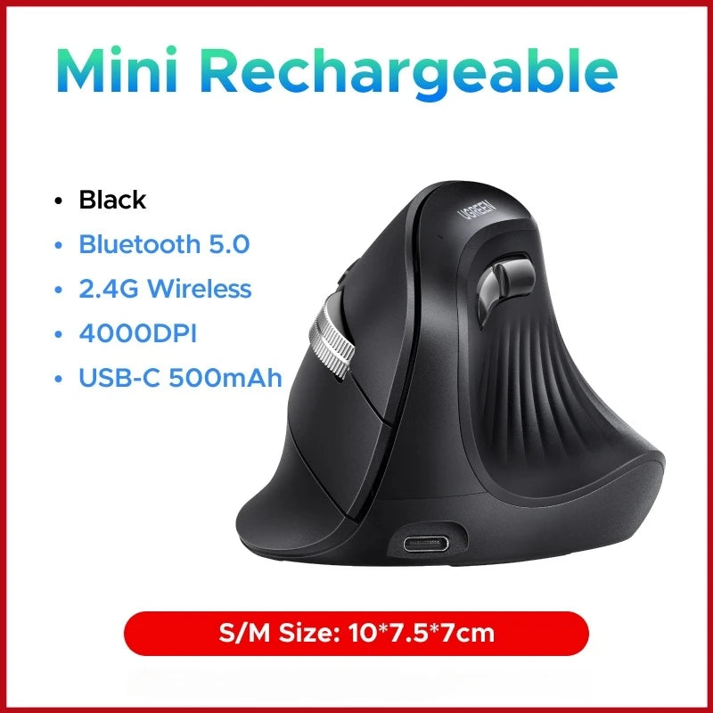 UGREEN 4000DPI Ergonomic Wireless Mouse