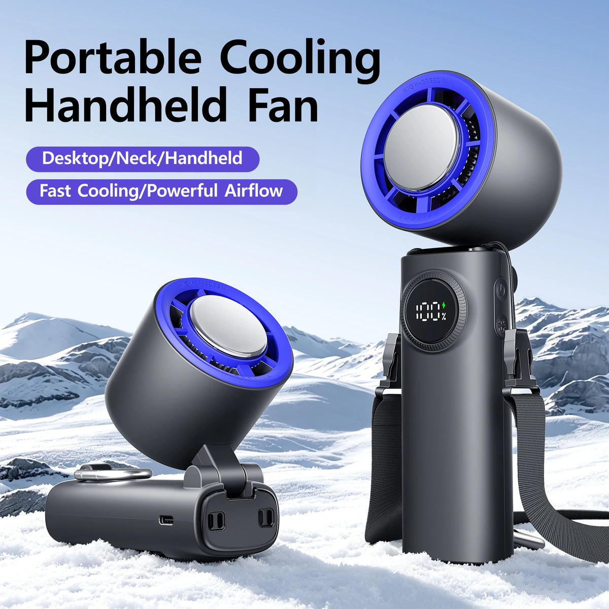 11000RPM 3-in-1 Portable Handheld Fan