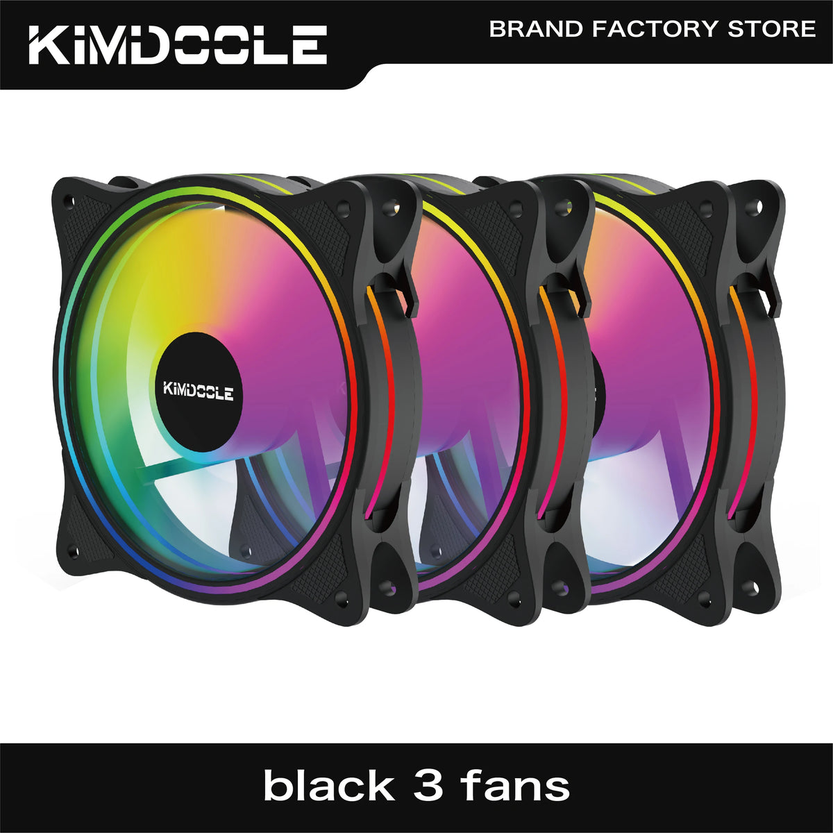 KIMDOOLE 120mm RGB PC Case Fan
