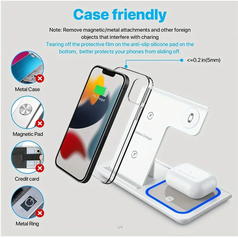 30W 3-in-1 Wireless Charging Stand