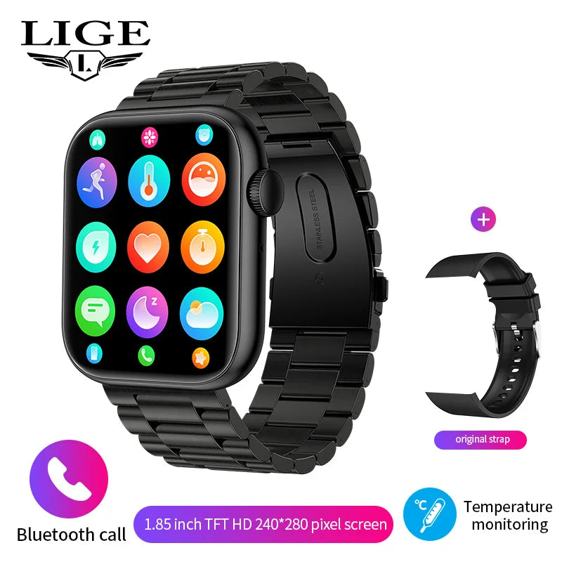 LIGE 1.85" Bluetooth Call Smartwatch