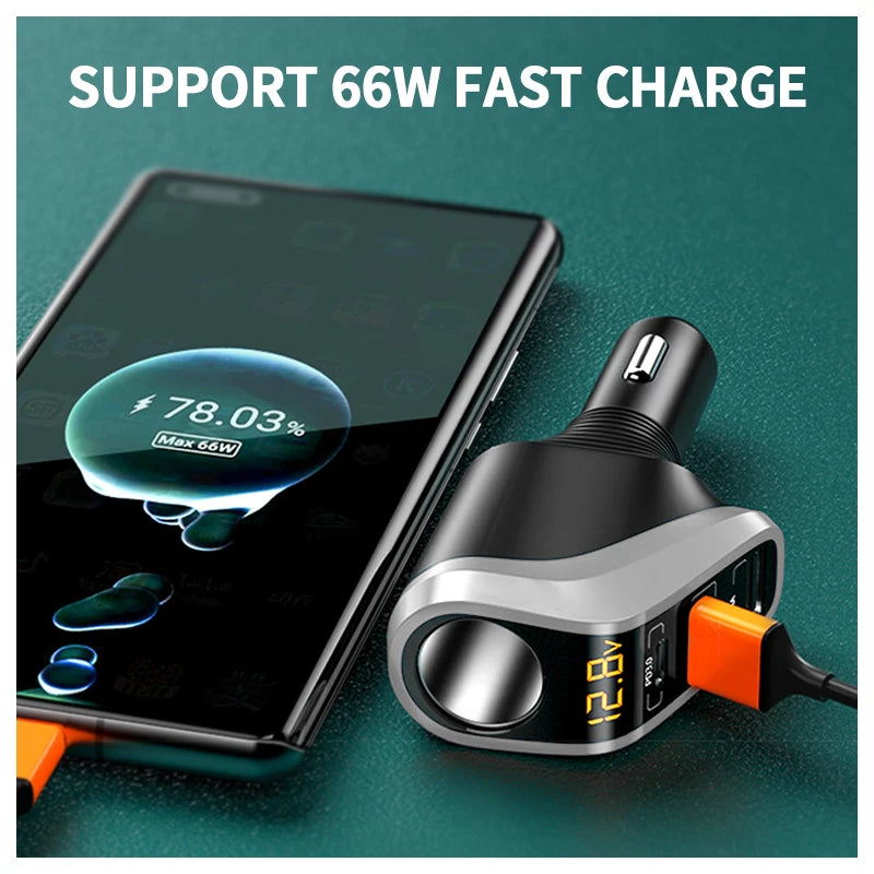 66W Fast Charging Car Charger