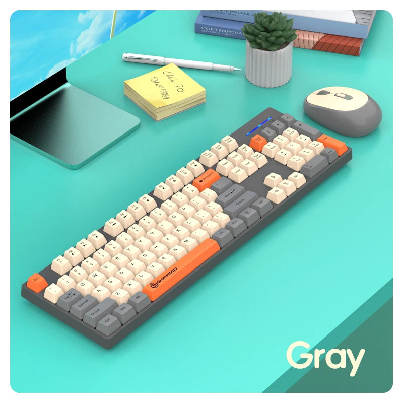 Shipadoo Gaming Wireless Keyboard and Mouse Combo Set,Computer Wireless Laptop Desktop Office PC Accessories Free Wireless Mouse