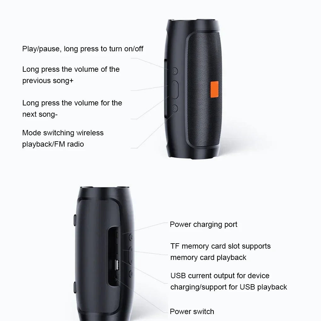J007 Waterproof Bluetooth Subwoofer Speaker