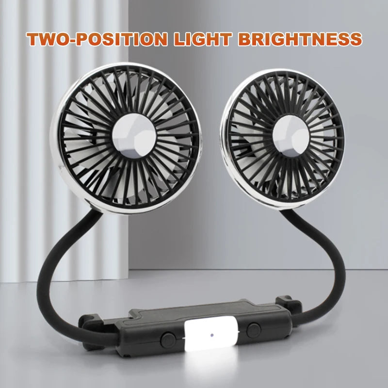 Dual Head Car USB Cooling Fan