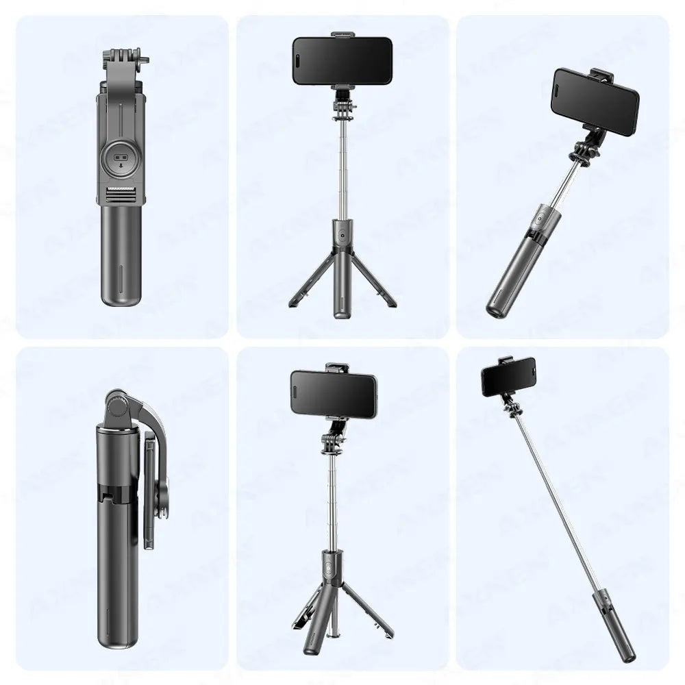 Bluetooth Selfie Stick Tripod With Light