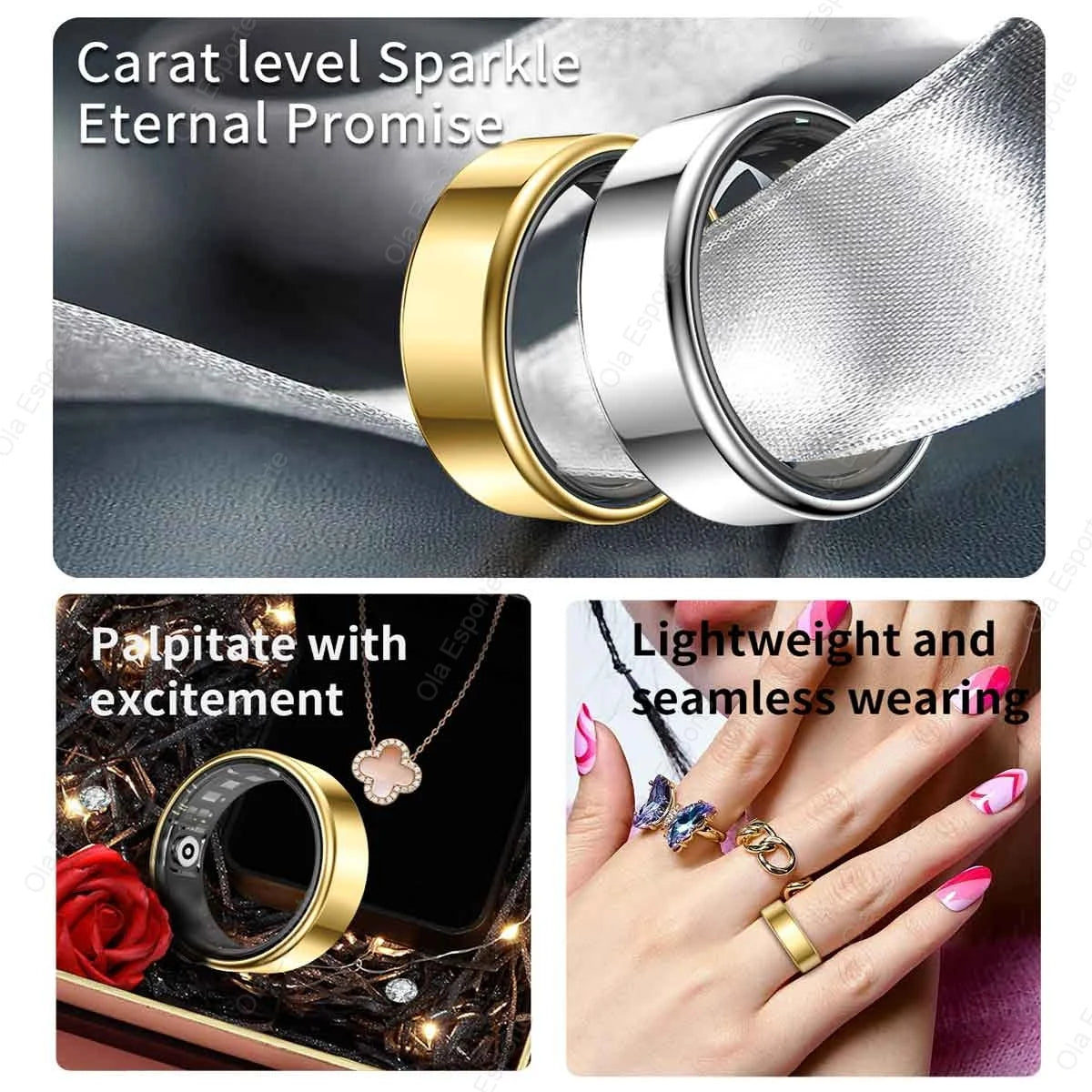 IP68 Smart Ring Health Tracker