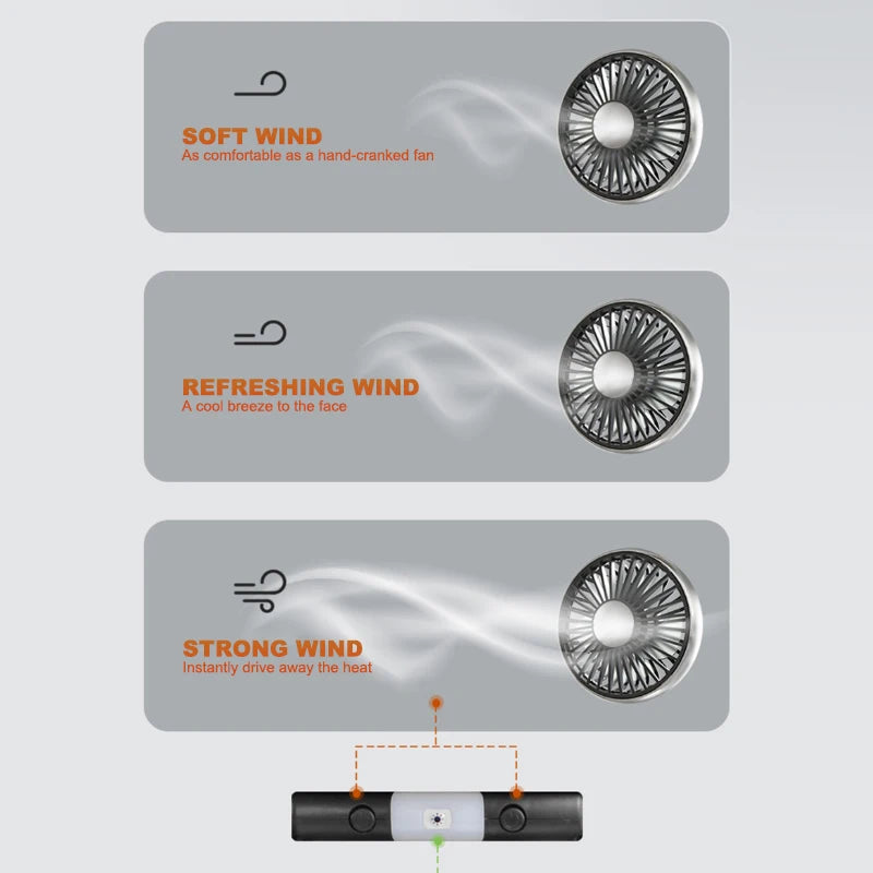Dual Head Car USB Cooling Fan
