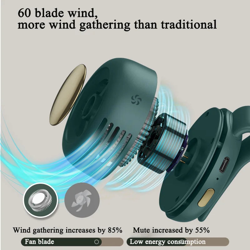 USB Rechargeable Neck Hanging Fan