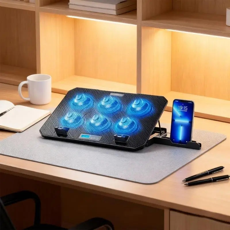 652F Six-Fan Laptop Cooling Pad