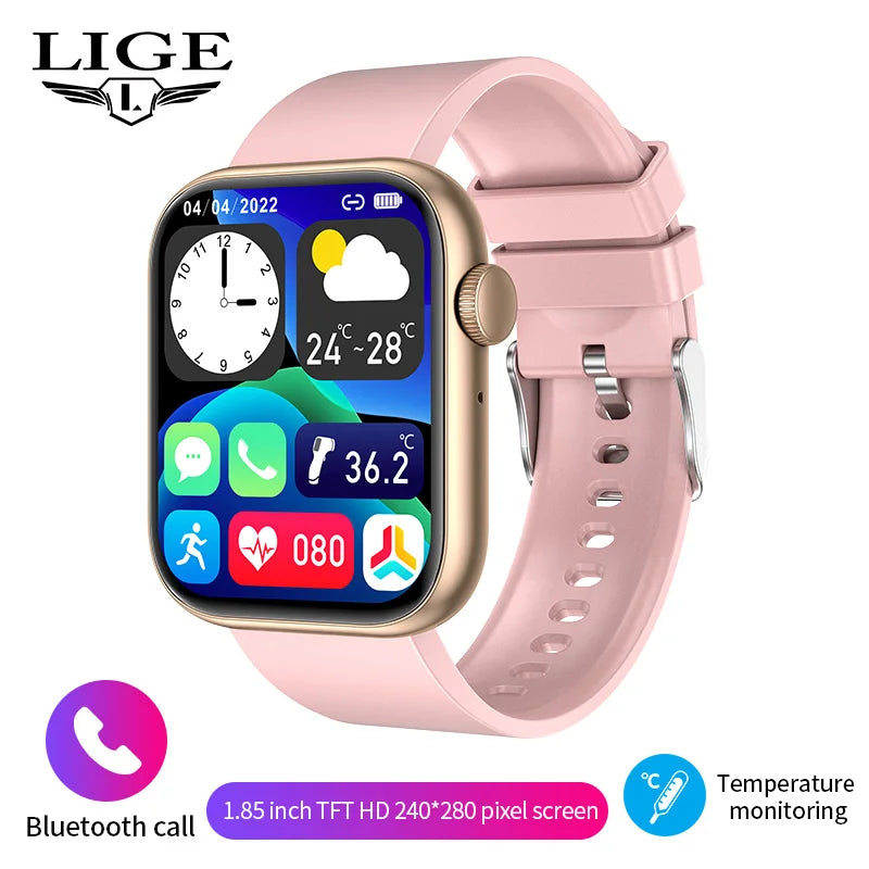 LIGE 1.85" Bluetooth Call Smartwatch