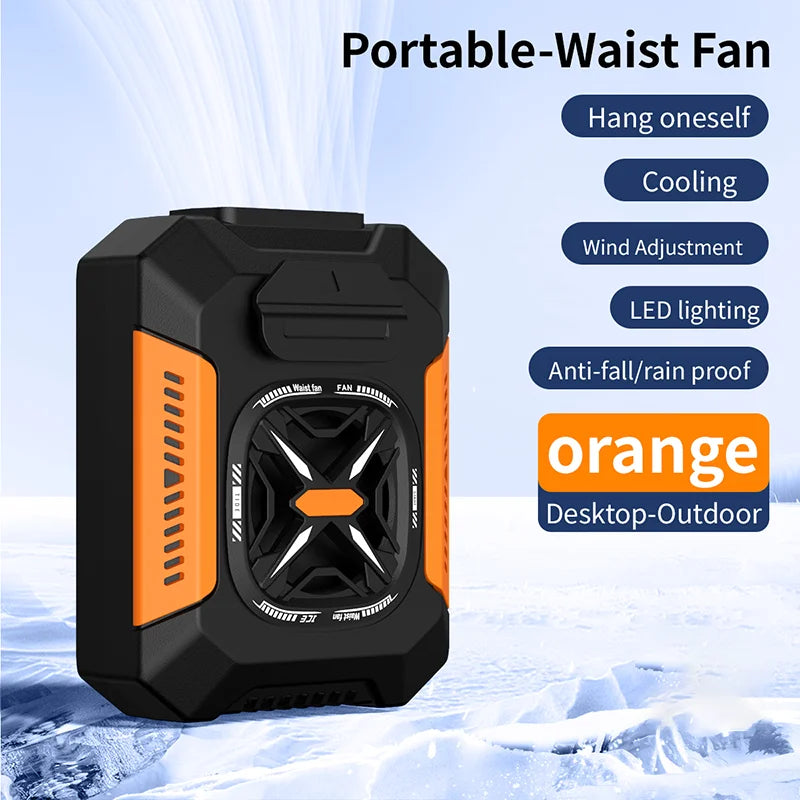 5000mAh Rechargeable Waist Clip Fan