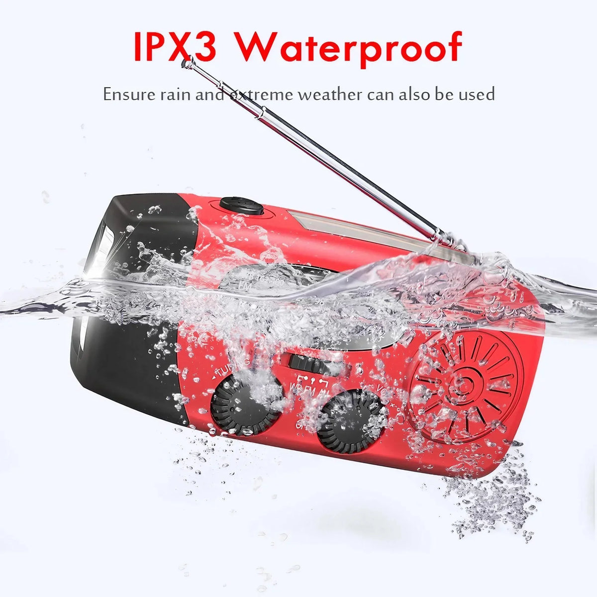 Solar Hand Crank Emergency Weather Radio