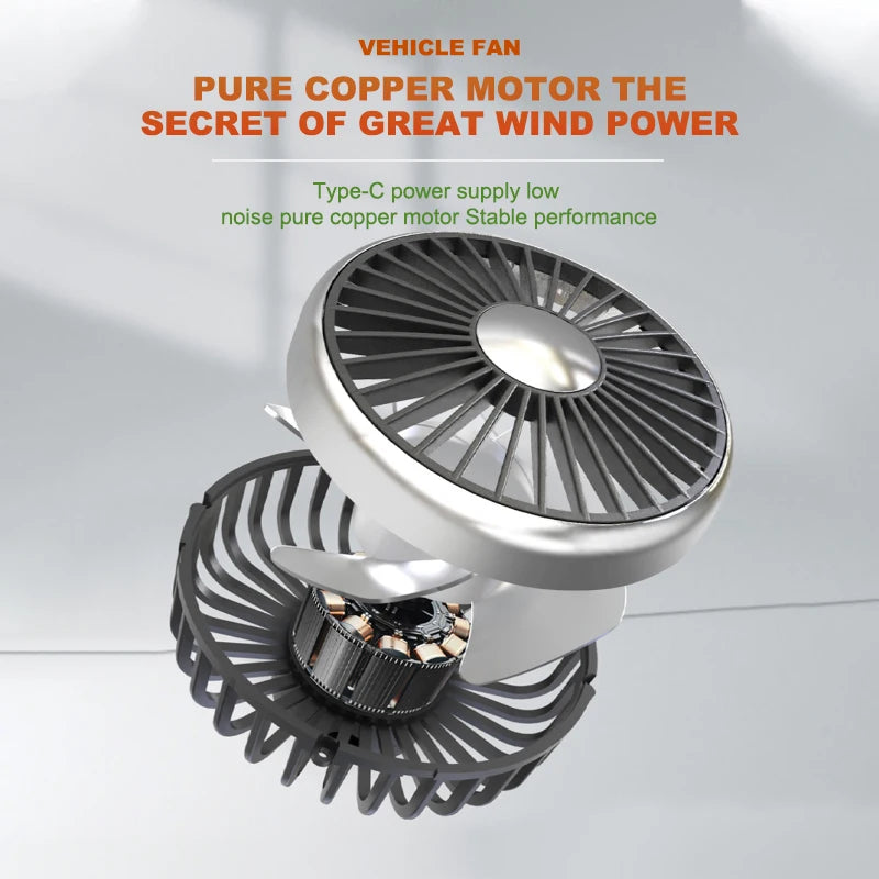 Dual Head Car USB Cooling Fan