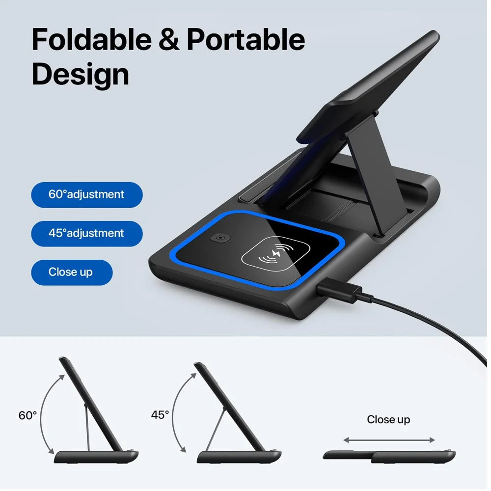 30W 3-in-1 Wireless Charging Stand