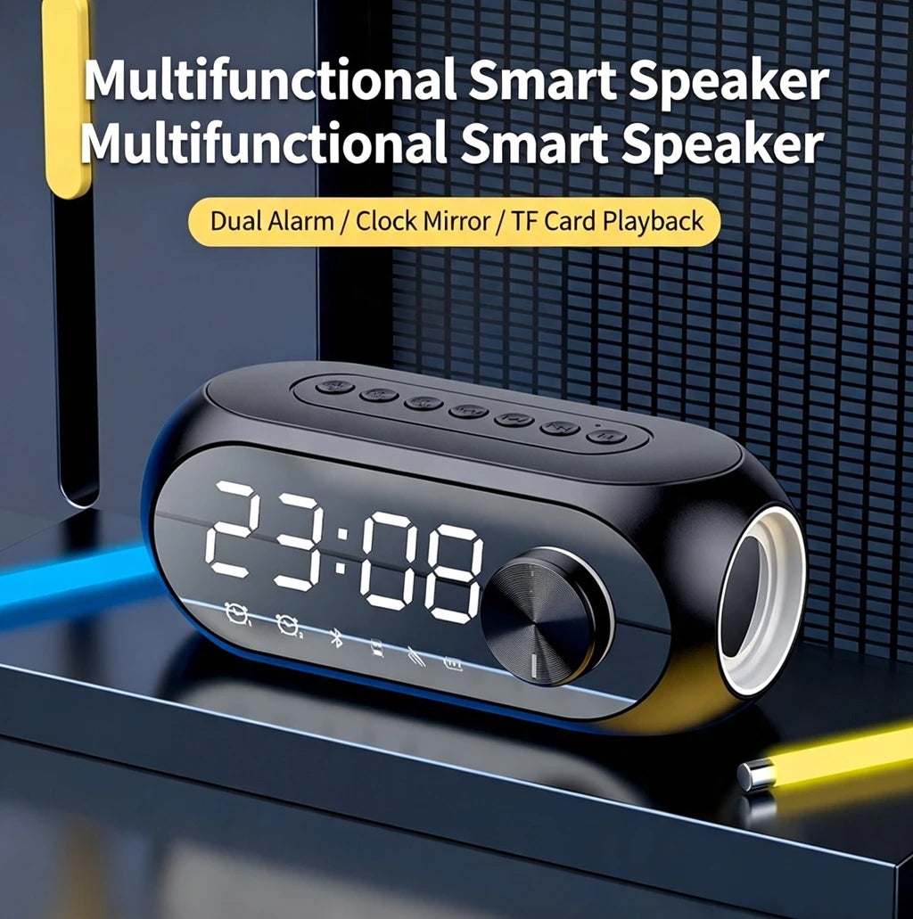Portable Bluetooth Alarm Clock Speaker